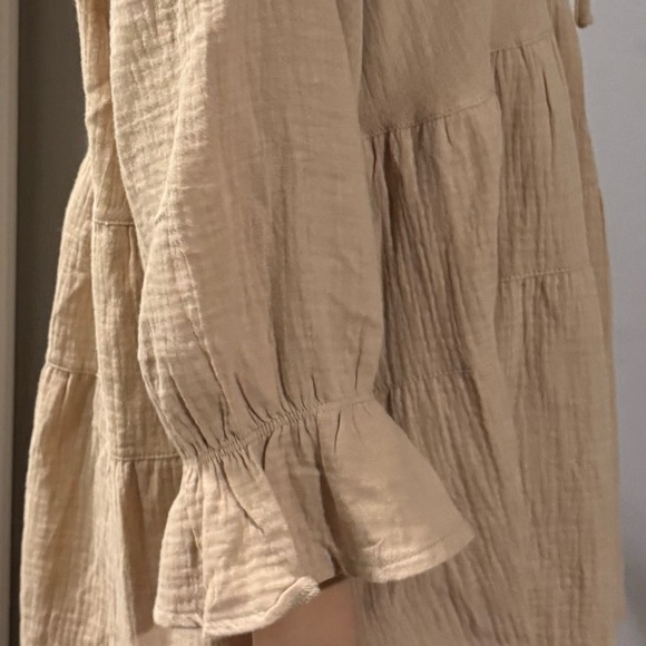 Elegant Tan Mini Dress - Picture 5 of 7